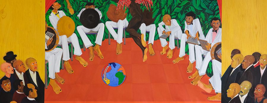 Richard Mudariki / Bira Re-climate change  » Richard Mudariki / acrylique sur toile / Acrylic on canvas, 2019 210 x 300 cm
